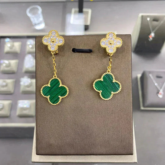 [Angela Jewellery]CLOVER  2 MOTIFS  DIAMOND  EARRINGS (MULTIPLE CHOICESç´