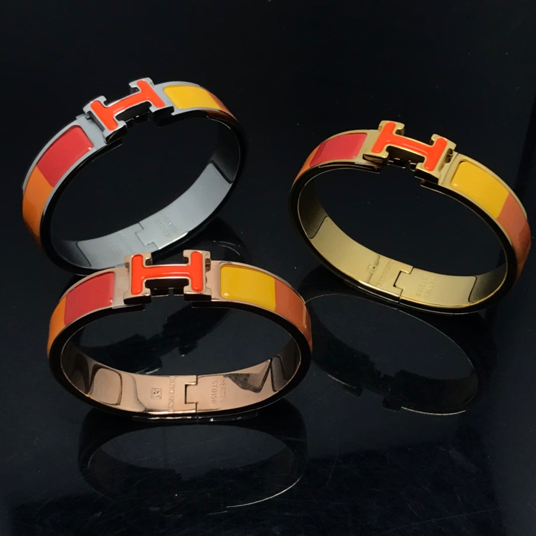 [Angela Jewellery]H BRACELET ORANGE RAINBOW CERAMIC