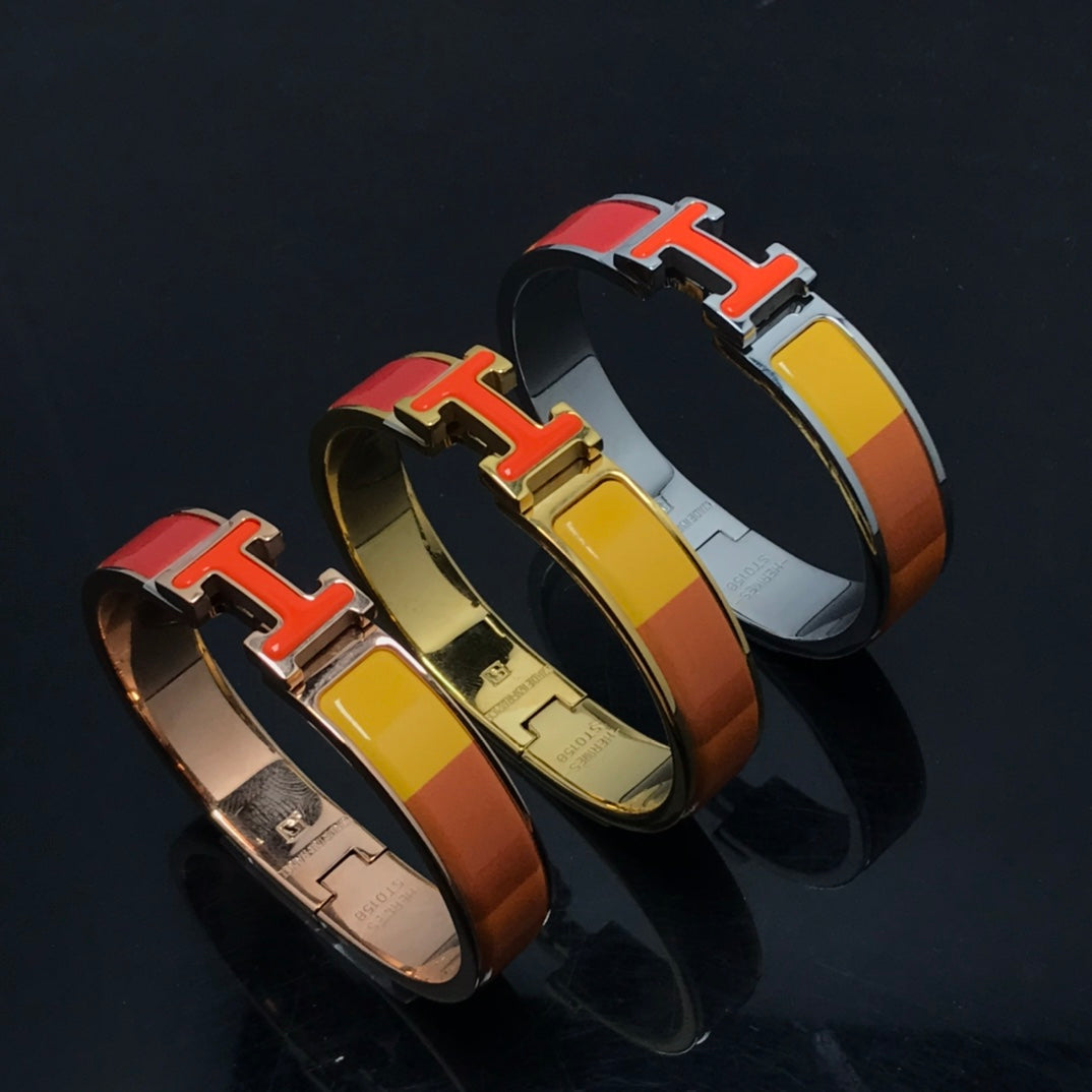[Angela Jewellery]H BRACELET ORANGE RAINBOW CERAMIC