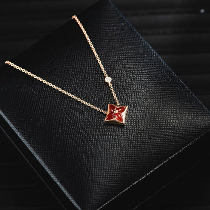 [Angela Jewellery]STAR NECKLACE PINK GOLD 1 DIAMOND