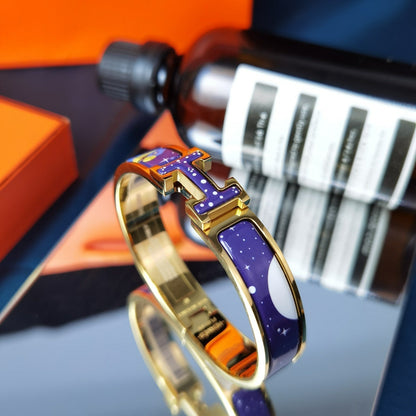 [Angela Jewellery]H STAR AND MOON BRACELET 12MM