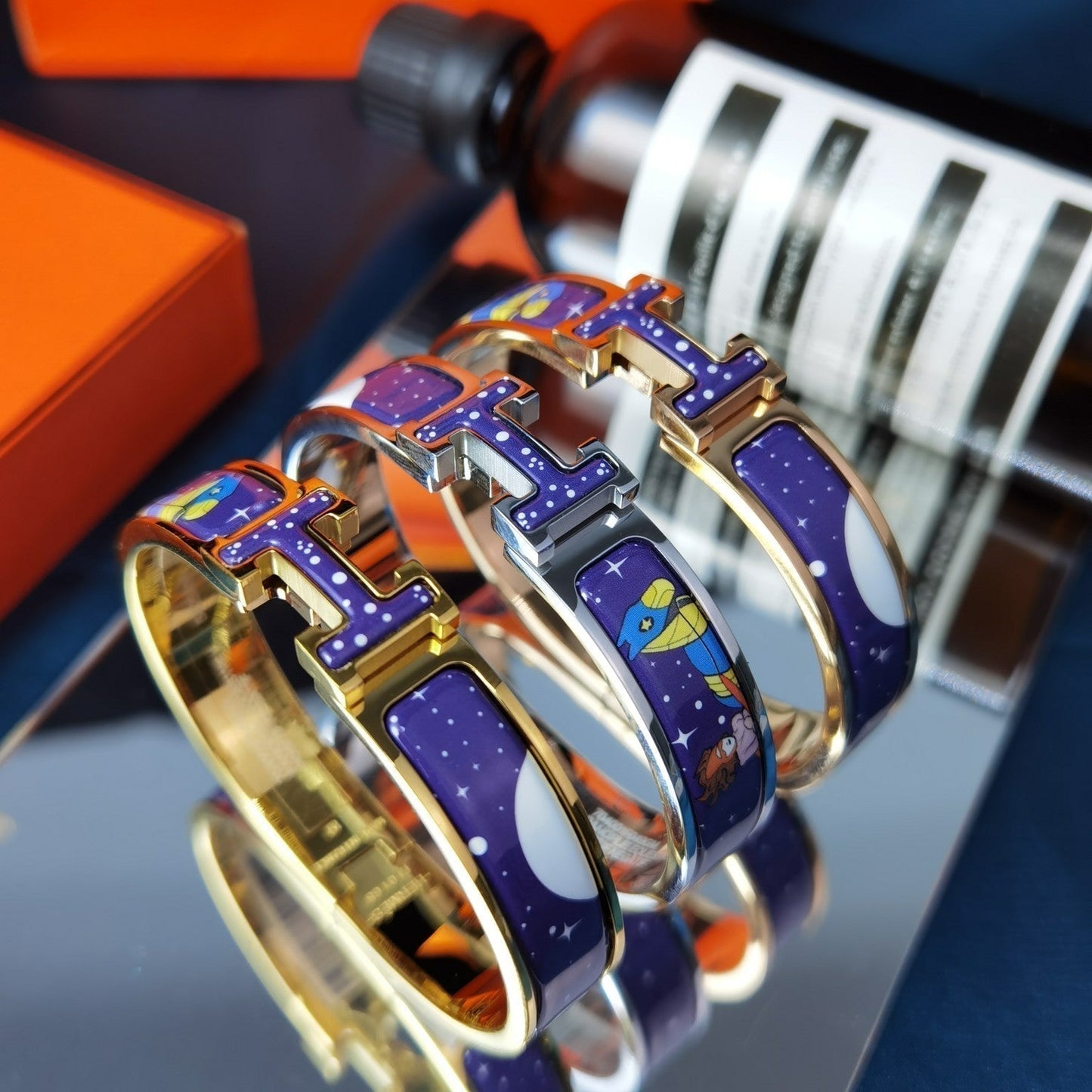 [Angela Jewellery]H STAR AND MOON BRACELET 12MM