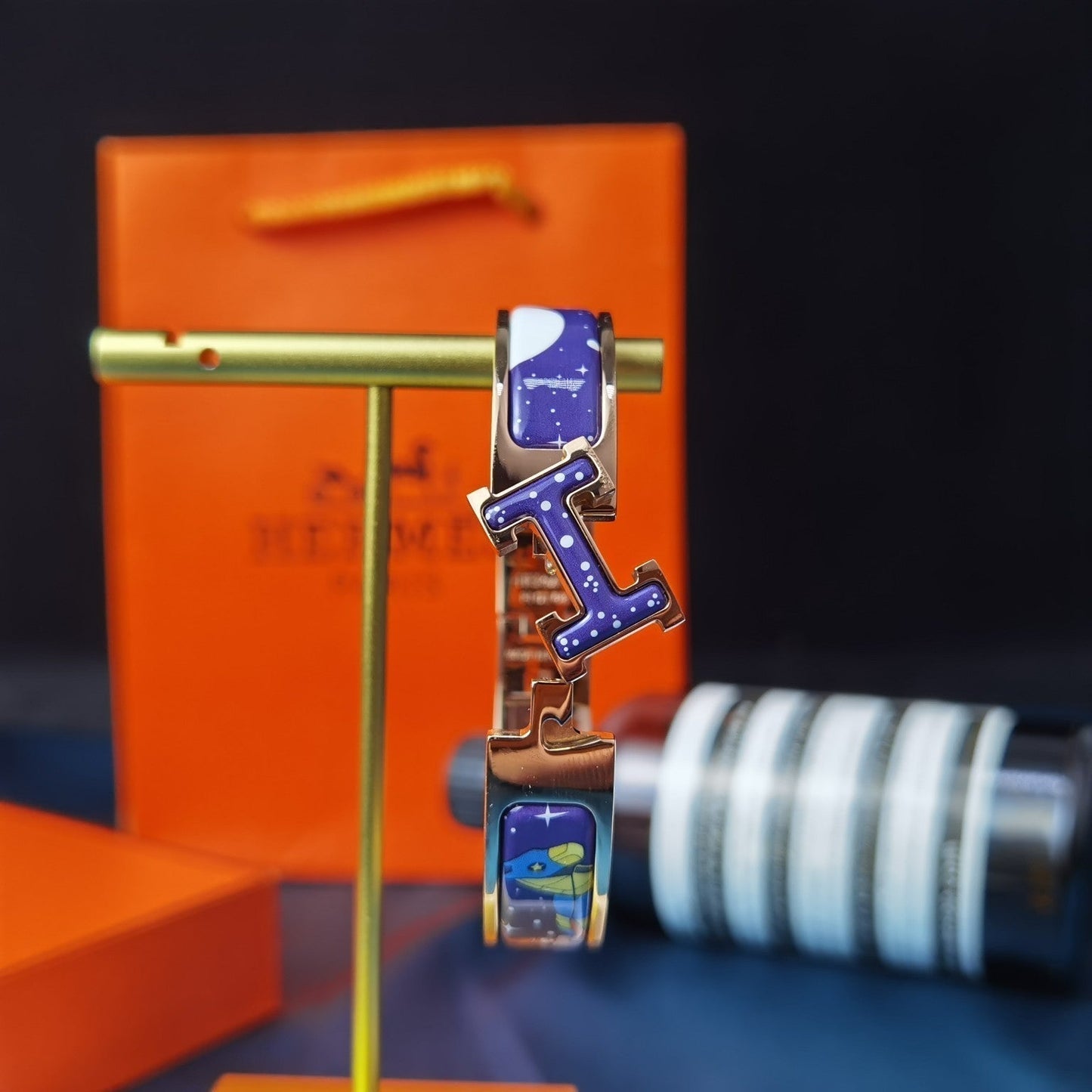 [Angela Jewellery]H STAR AND MOON BRACELET 12MM