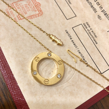 [Angela Jewellery]LOVE NECKLACE 16MM 3 DIAMONDS