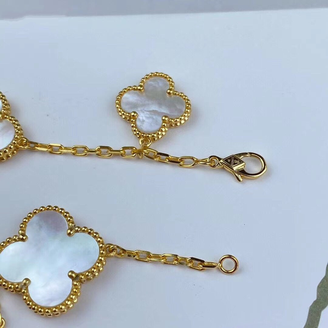 [Angela Jewellery]MAGIC CLOVER MOP GOLD BRACELET 5 MOTIFS