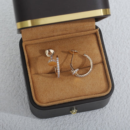 [Angela Jewellery]JUSTE EARRINGS 12.75MM PINK GOLD DIAMOND