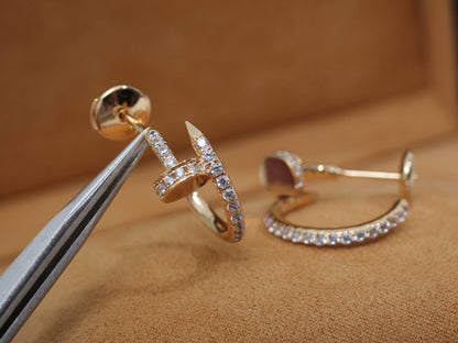 [Angela Jewellery]JUSTE EARRINGS 12.75MM PINK GOLD DIAMOND