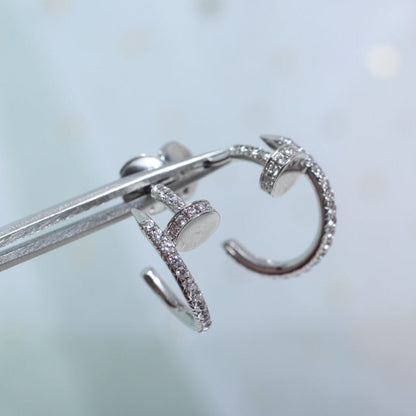 [Angela Jewellery]JUSTE EARRINGS 12.75MM SILVER DIAMOND