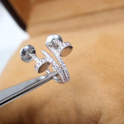 [Angela Jewellery]JUSTE EARRINGS 12.75MM SILVER DIAMOND