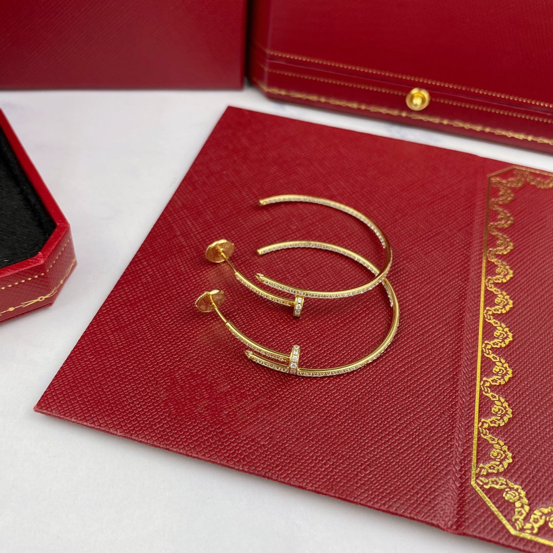 [Angela Jewellery]JUSTE EARRINGS FULL DIAMONDS 1.8MM