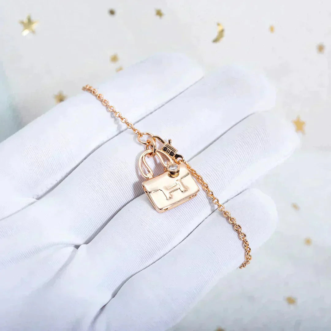 [Angela Jewellery]AMULETTE PEDANT ROSE GOLD NECKLACE