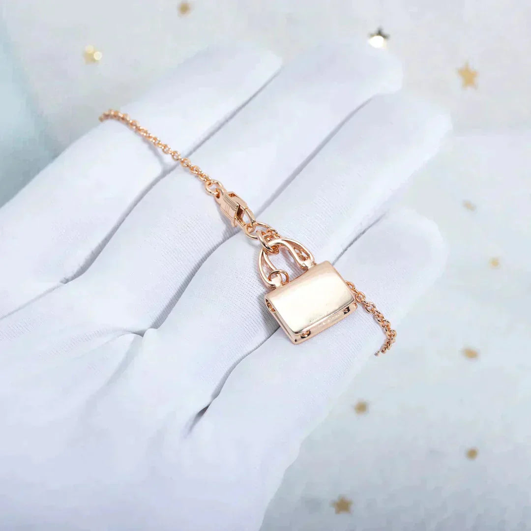 [Angela Jewellery]AMULETTE PEDANT ROSE GOLD NECKLACE