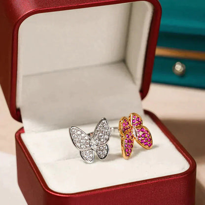 [Angela Jewellery]TWIN BUTTERFLY DIAMOND RING