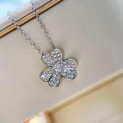 [Angela Jewellery]CLOVER DIAMOND NECKLACE SILVER