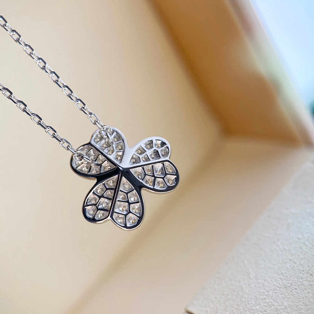 [Angela Jewellery]CLOVER DIAMOND NECKLACE SILVER