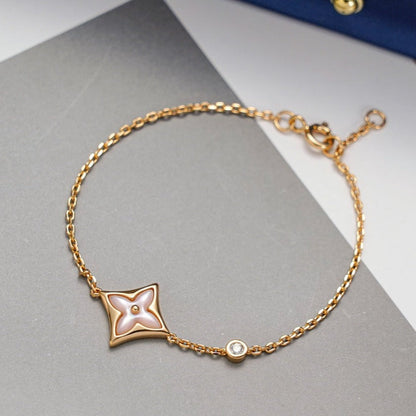 [Angela Jewellery]STAR 1 DIAMOND PINK GOLD BRACELET
