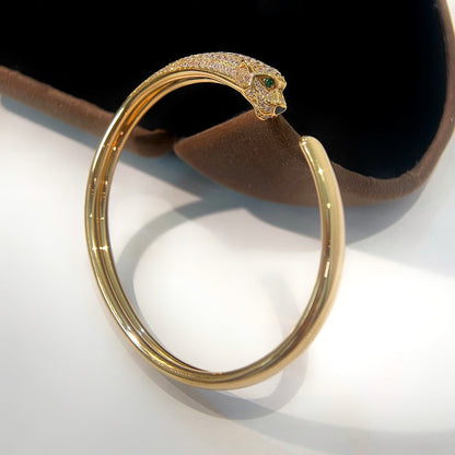 [Angela Jewellery]PANTHERE GOLD DIAMOND OPEN BRACELET