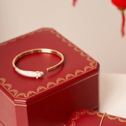 [Angela Jewellery]PANTHERE ROSE GOLD DIAMOND OPEN BRACELET