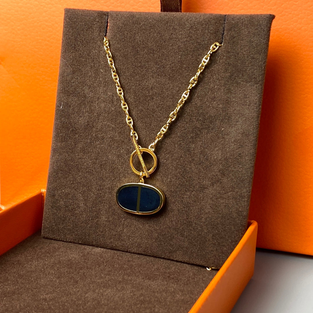 [Angela Jewellery]CHAINE VERSO BLACK CERAMIC NECKLACE