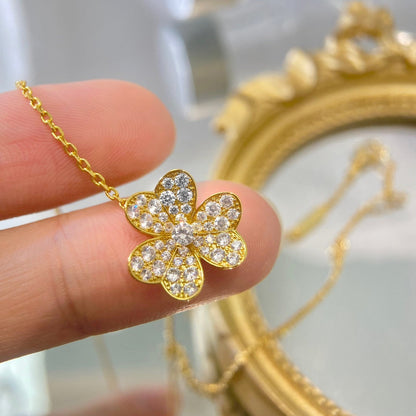 [Angela Jewellery]FLOWER DIAMOND NECKLACE