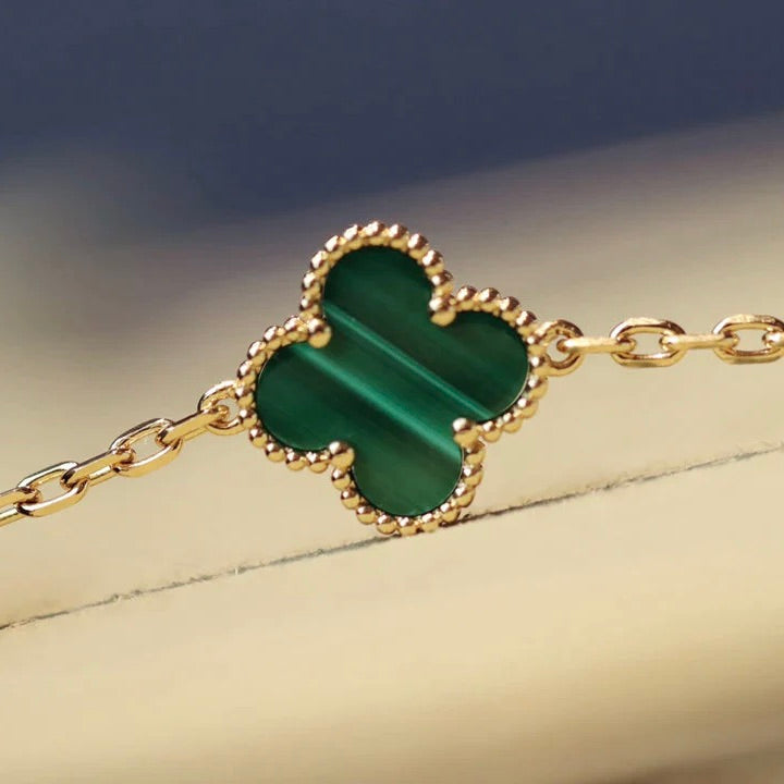 [Angela Jewellery]CLOVER 20 MOTIFS MALACHITE GOLD