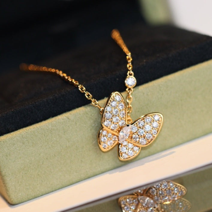 [Angela Jewellery]BUTTERFLY DIAMOND NECKLACE