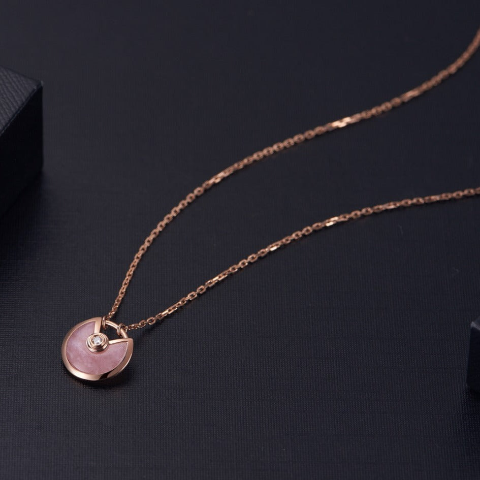 [Angela Jewellery]AMULETTE ROSE GOLD PINK MOP NECKLACE