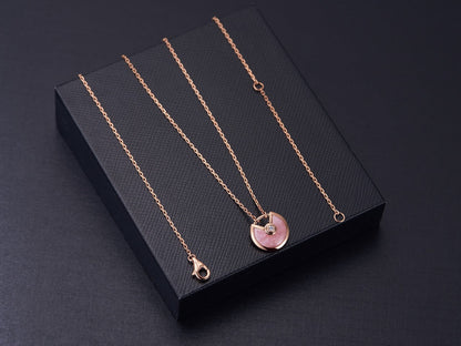 [Angela Jewellery]AMULETTE ROSE GOLD PINK MOP NECKLACE