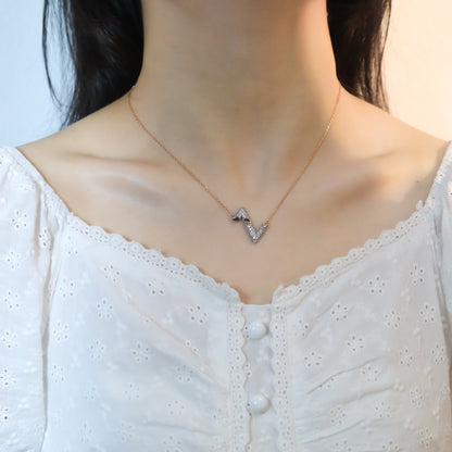 [Angela Jewellery]VOLT SILVER DIAMOND PEDANT NECKLACE