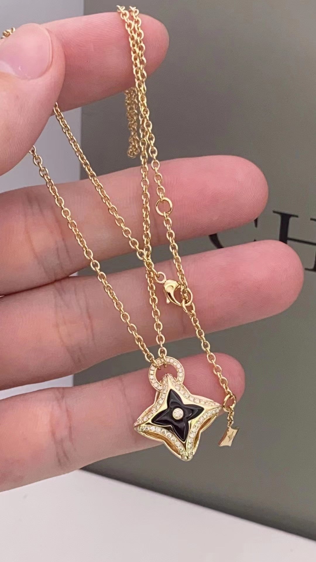 [Angela Jewellery]STAR PEDANT PINK GOLD DIAMOND NECKLACE