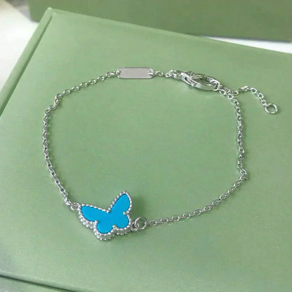 [Angela Jewellery]BUTTERFLY TURQUOISE BUTTERFLY BRACELET SILVER