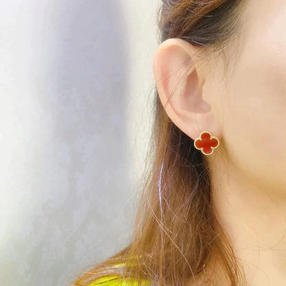 [Angela Jewellery]CLOVER MEDIUM 1 MOTIFS CARNELIAN  EARRINGS