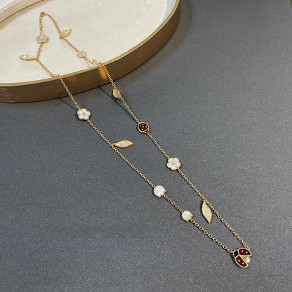 [Angela Jewellery]LUCKY SPRING 15 MOTIFS GOLD NECKLACE
