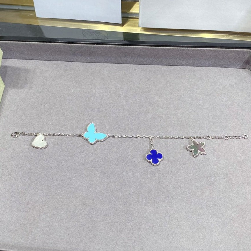 [Angela Jewellery]LUCKY SPRING SILVER BRACELET 4 MOTIF