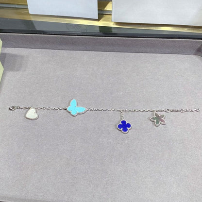 [Angela Jewellery]LUCKY SPRING SILVER BRACELET 4 MOTIF