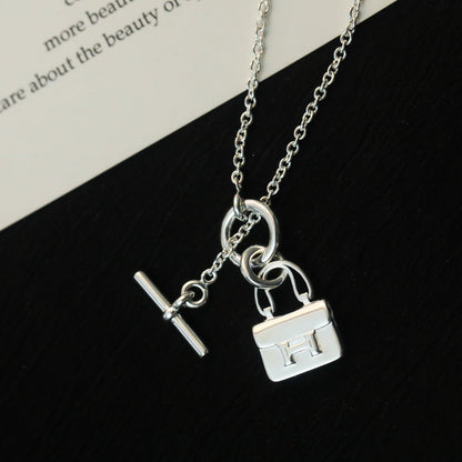 [Angela Jewellery]POP H PEDANT SILVER NECKLACE