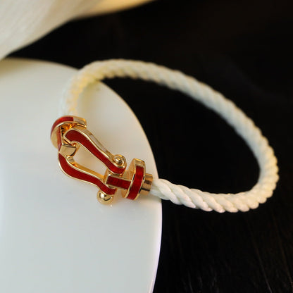 [Angela Jewellery]FORCE 10 WHITE TEXTILE DIAMOND PAVED