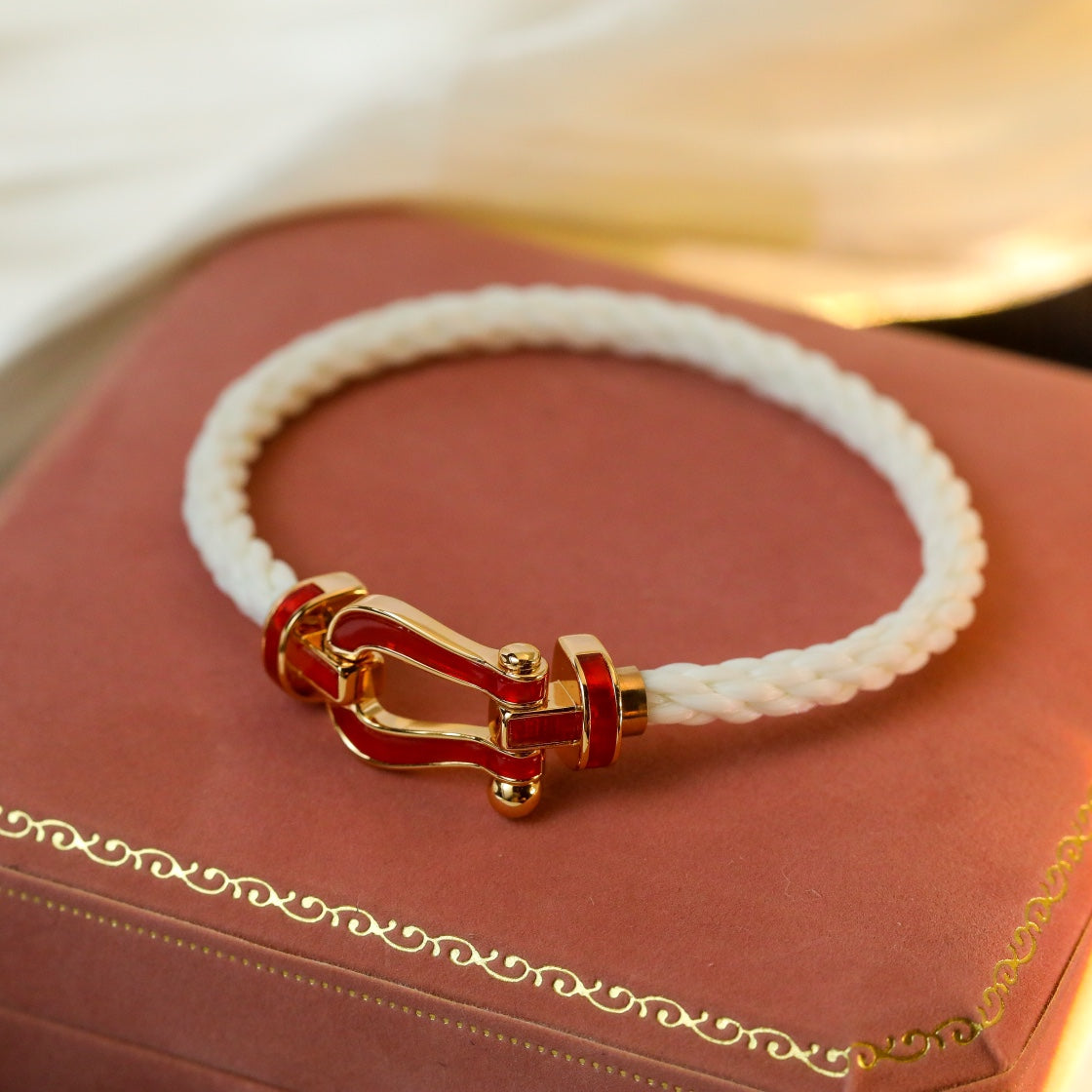 [Angela Jewellery]FORCE 10 WHITE TEXTILE DIAMOND PAVED