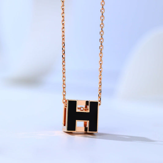 [Angela Jewellery]H CAGE PINK GOLD NECKLACE