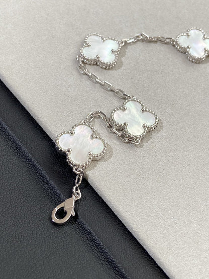 [Angela Jewellery]CLOVER SILVER MOP 5 MOTIF BRACELET