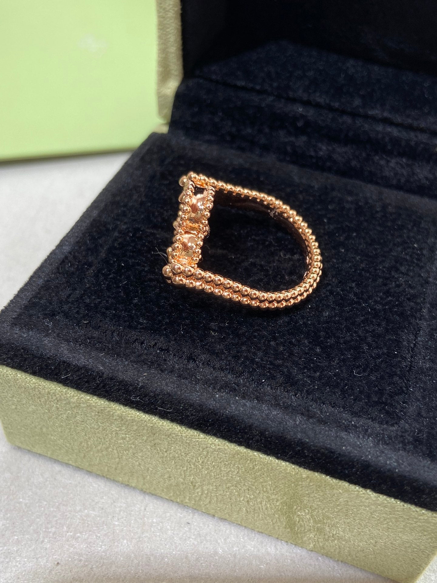 [Angela Jewellery]CLOVER RIVERSIBLE PINK GOLD RING