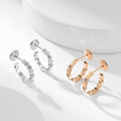 [Angela Jewellery]BEE LOVE DIAMOND HOOP EARRINGS