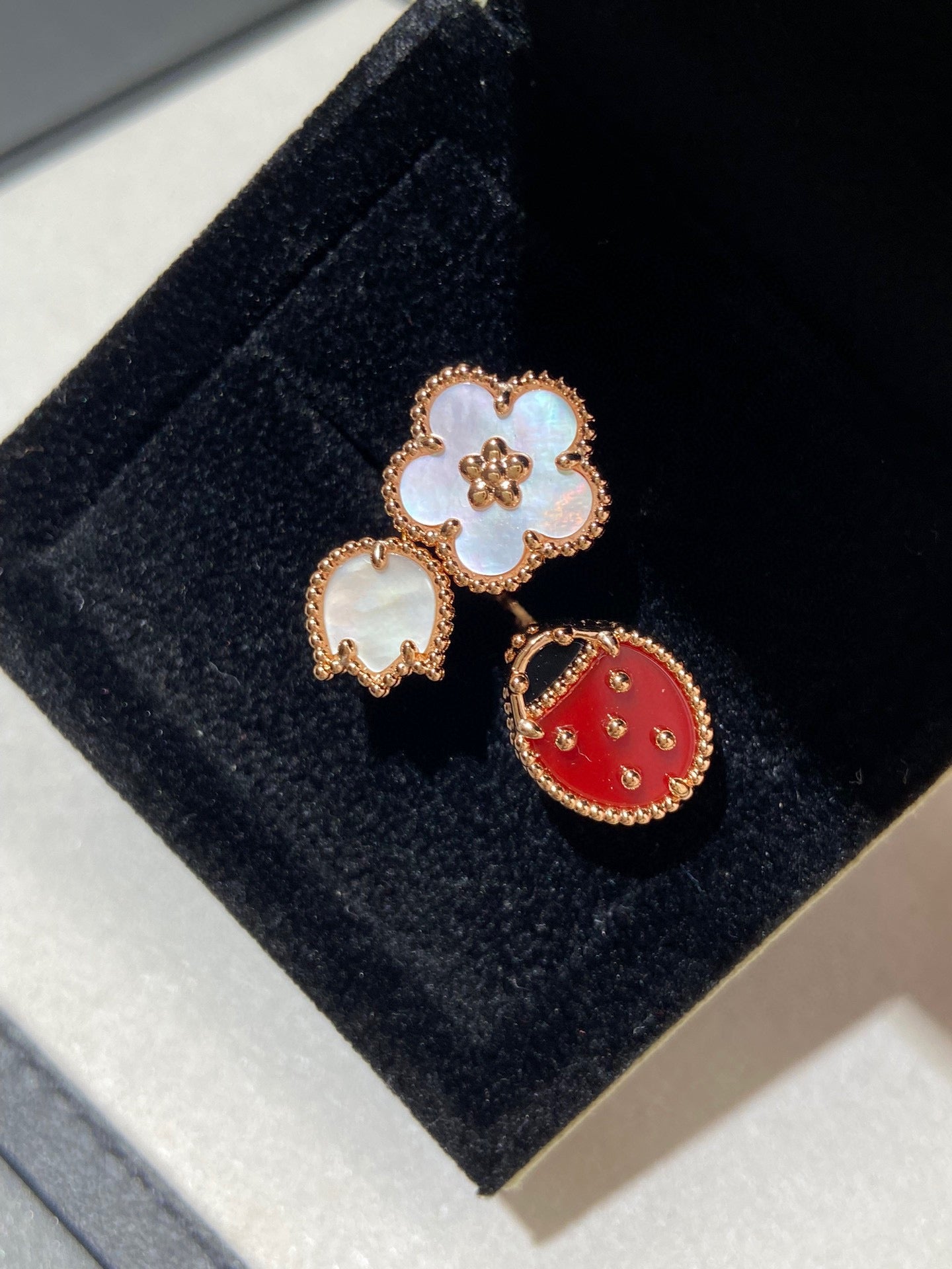 [Angela Jewellery]LUCKY 3 MOTIF ROSE GOLD RING
