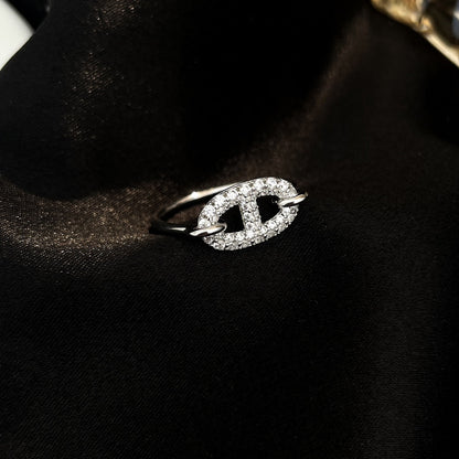 [Angela Jewellery]RONDE SMALL SILVER DIAMOND RING