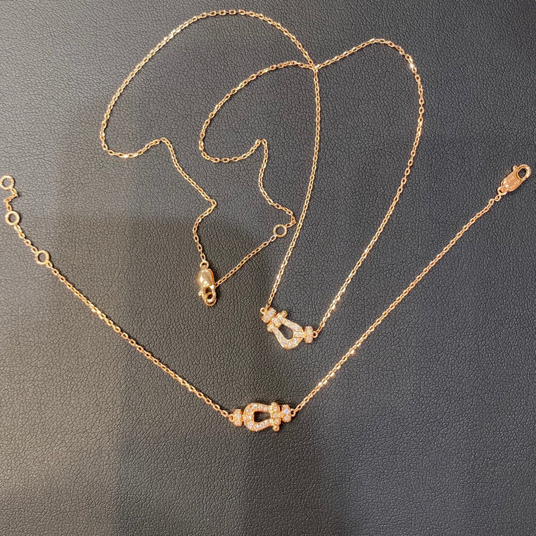 [Angela Jewellery]FORCE 10 DIAMOND PINK GOLD NECKLACE MINI MODEL