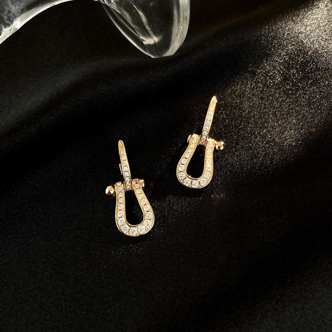 [Angela Jewellery]FORCE 10 FULL DIAMOND DROP EARRINGS MEDIUM MODEL