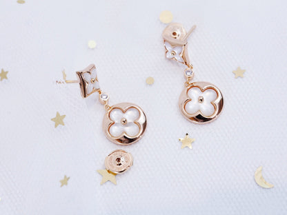 [Angela Jewellery]STAR AND SUN PINK GOLD MOP DROP EARRINGS