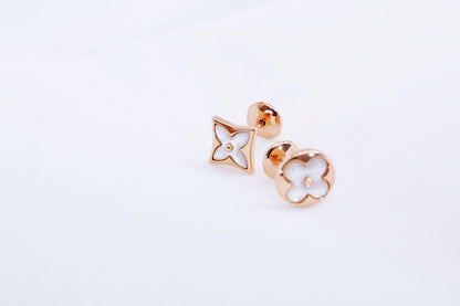 [Angela Jewellery]STAR AND SUN PINK GOLD MOP STUD EARRINGS
