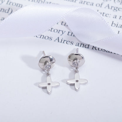 [Angela Jewellery]VIDYLLE SILVER DIAMOND MINI DROP EARRINGS