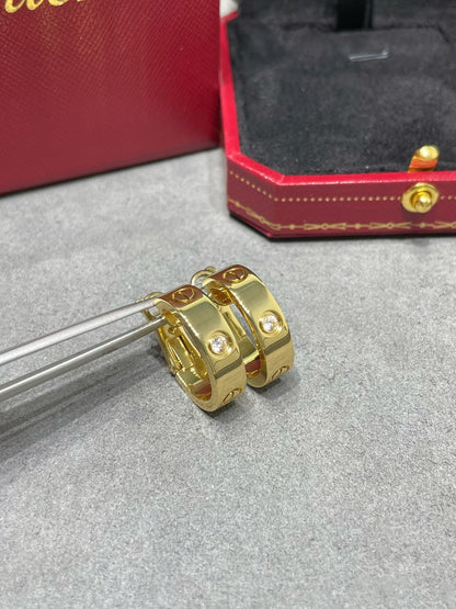 [Angela Jewellery]LOVE 5.5MM 1 DIAMOND EARRINGS